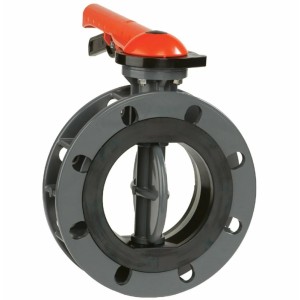 Затвор дисковый ПВХ Butterfly Valve Ду150 Ру10 межфланцевый в Альметьевске